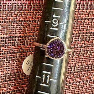 Fragrant Jewels Amethyst Teardrop Ring